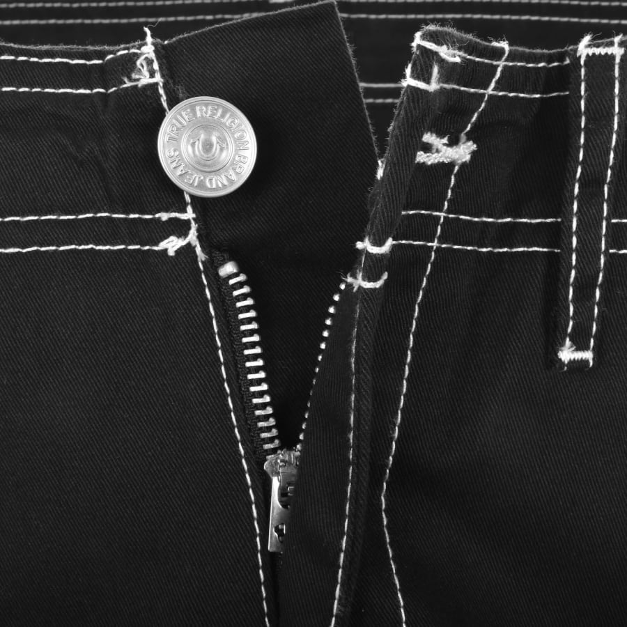 True Religion Big T Cargo Trousers Jet Black | Mainline Menswear